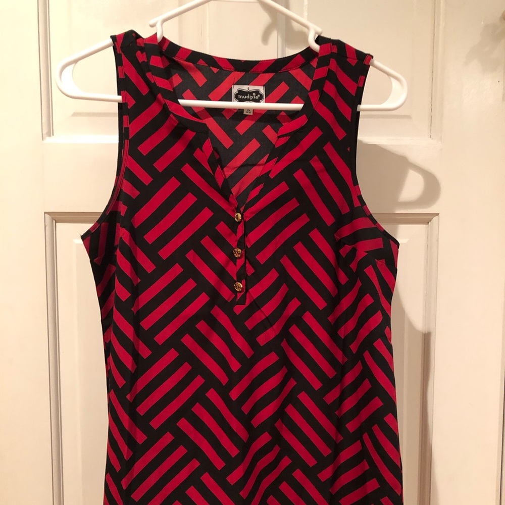 Mud pie. Burgundy and black tank. Size small